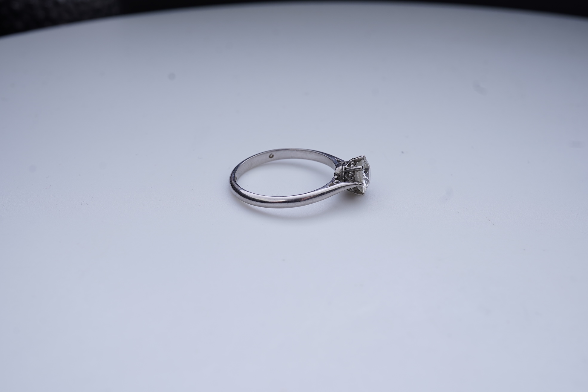 A diamond solitaire engagement ring, early 20th century